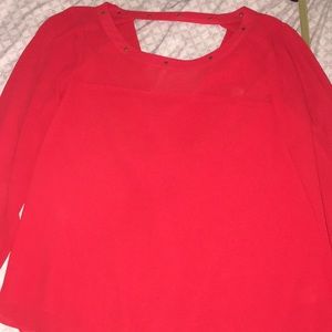 Blush long sleeved red top